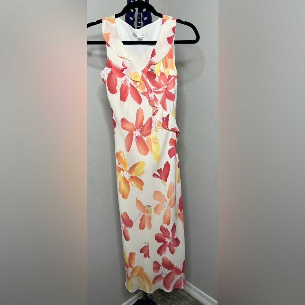Causal Corner Silk floral maxi‎ dress